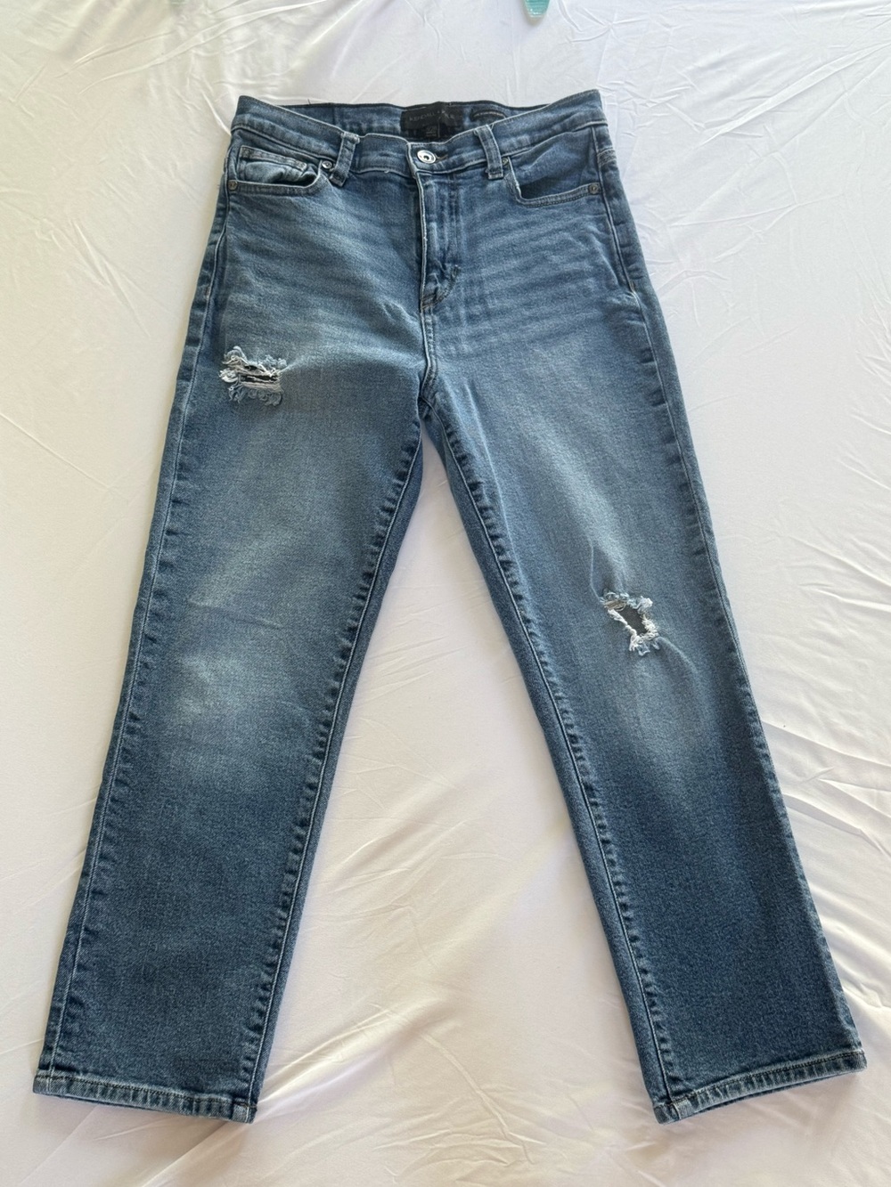 Kendall‎ + Kylie The Icon High Rise Straight Leg Ripped Jeans Size 7/28